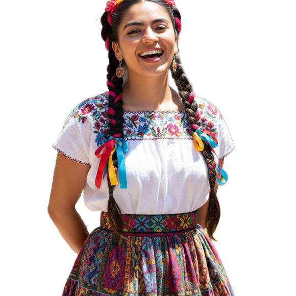 Mexican Folkloric belt day of the dead 5 de Mayo colorfull mexico todo corazon - Picture 1 of 5